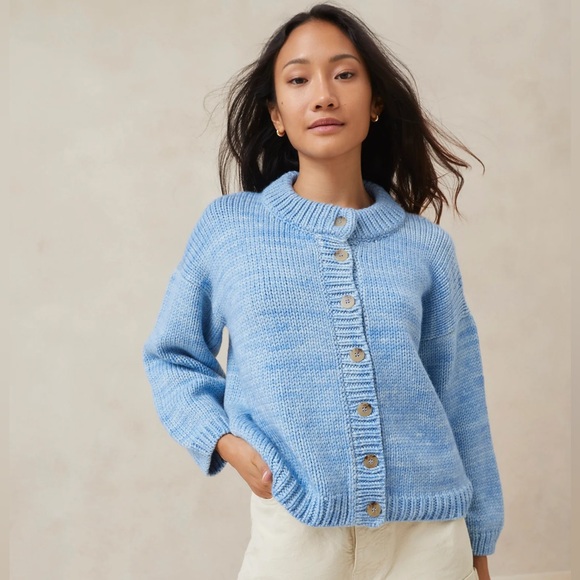 Loeffler Randall Maddie Cardigan light blue - Picture 1 of 2